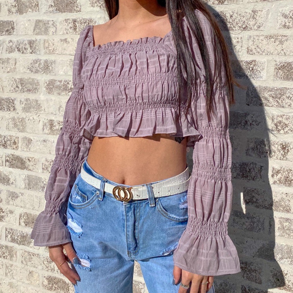 Cropped Purple Top